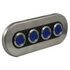 Marine Sport Lighting 4-Button 40-Amp Waterproof Stainless Steel Switch Panel with with Pre-Wired a MS4BSS